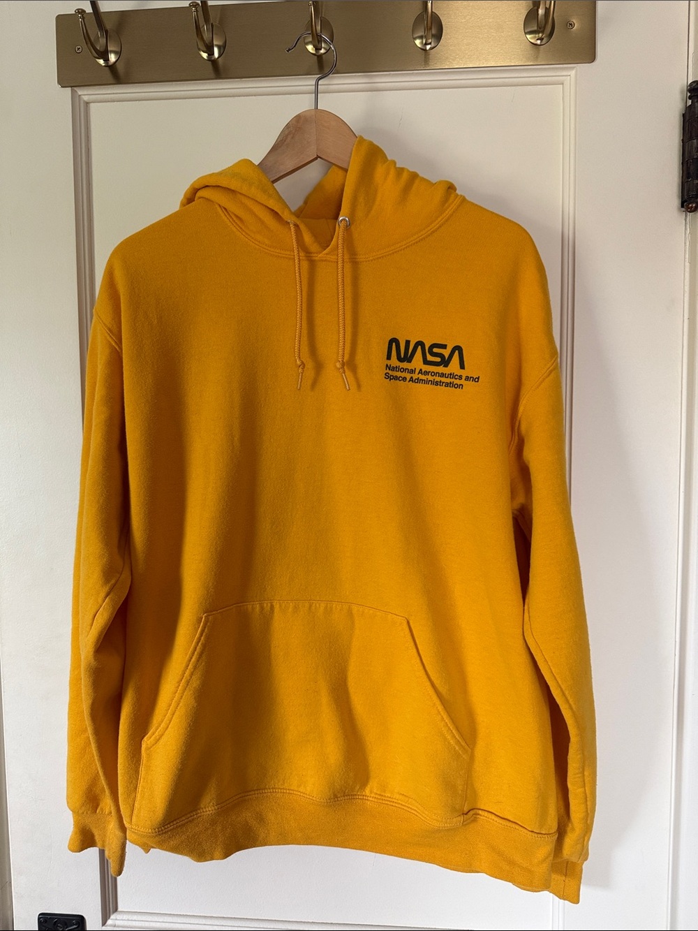 Yellow NASA hoodie size medium